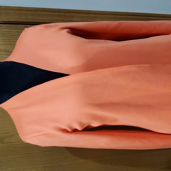 Carolina Belle Montreal NWT open front long line pocketed cardigan top orange - Picture 2 of 8